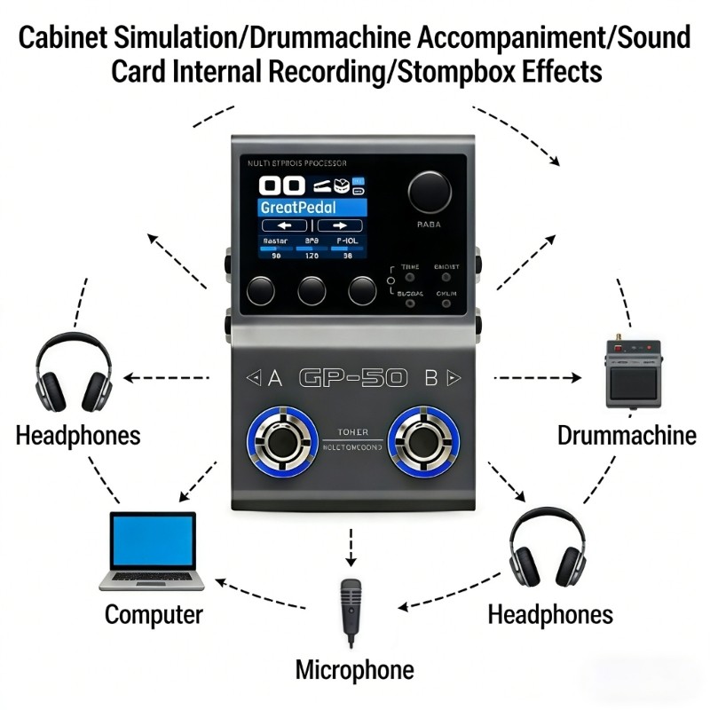 Interfaces Guitar Multiple Effects Unit Simple Operation for Device Use