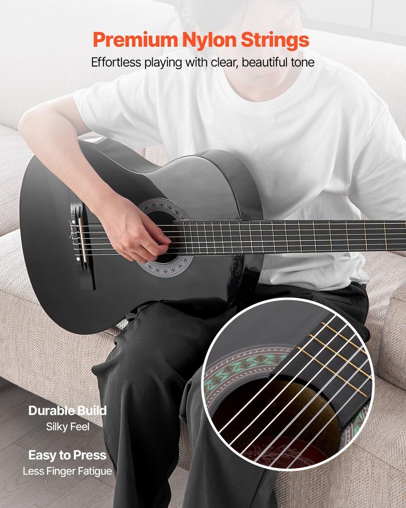Classical Guitar, 30", Wood Classical Guitar Starter Kit for Beginners