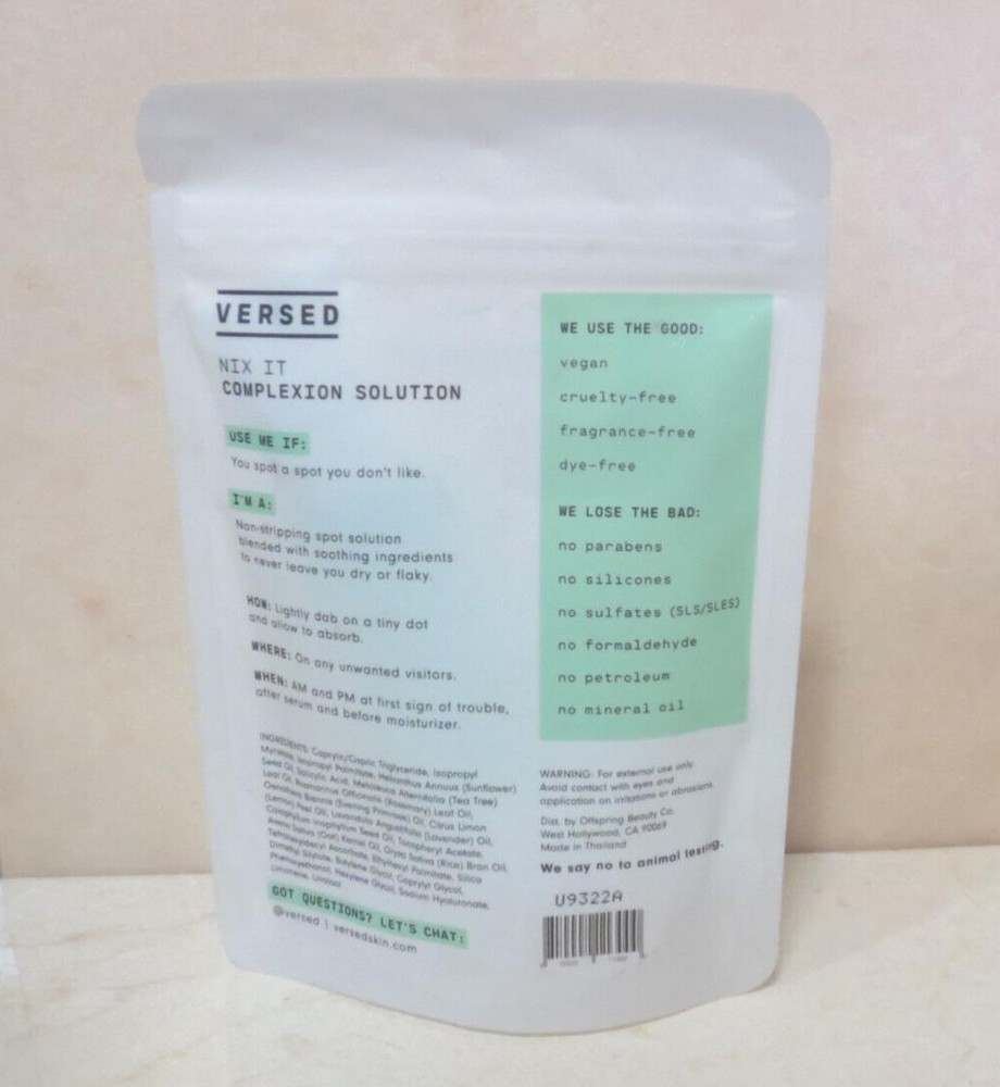 VERSED NIX IT COMPLEXION SOLUTION 0.5 OZ LOT OF 3