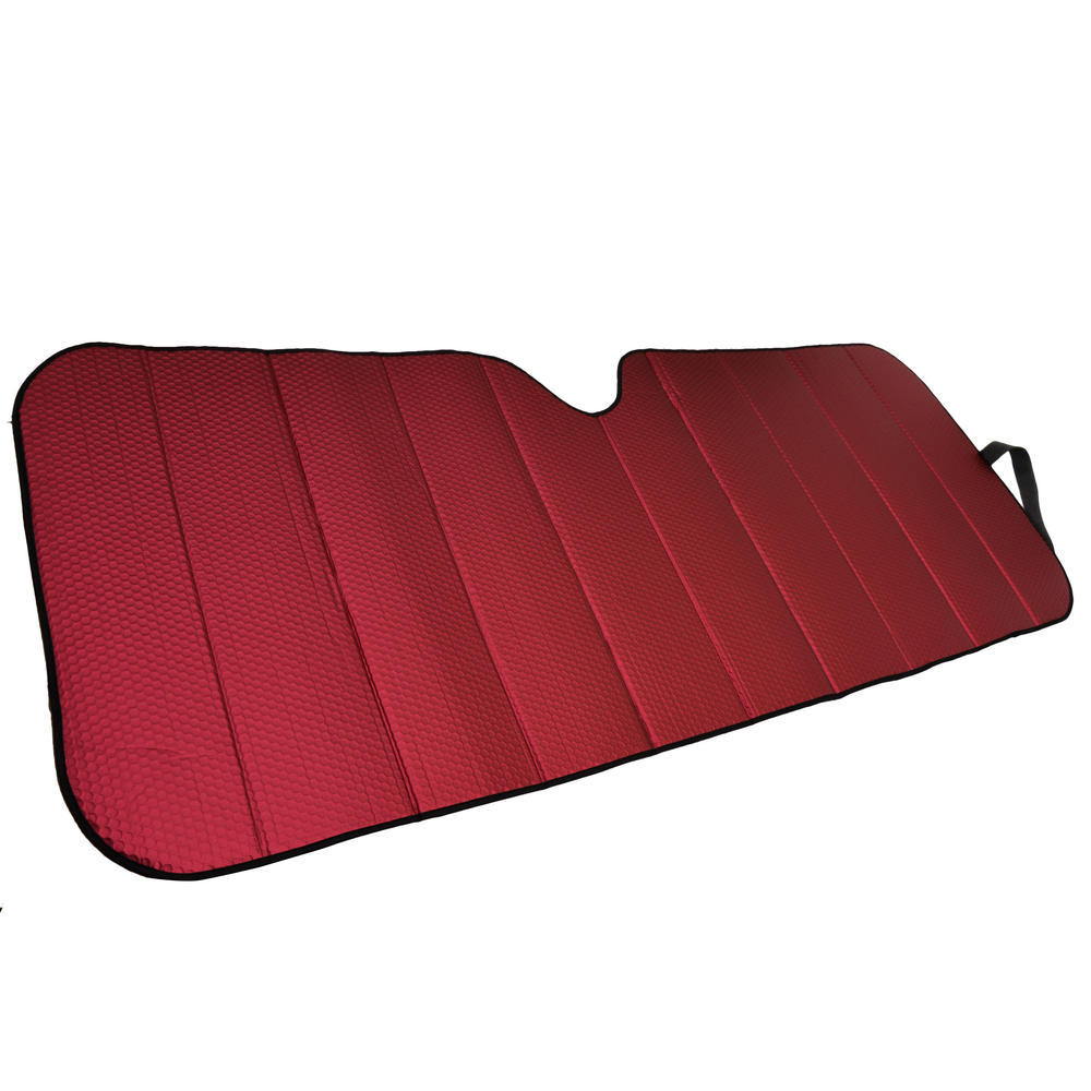 Foldable Jumbo Car Window Cover Sun Shade Auto Visor - Red Foil Reflective
