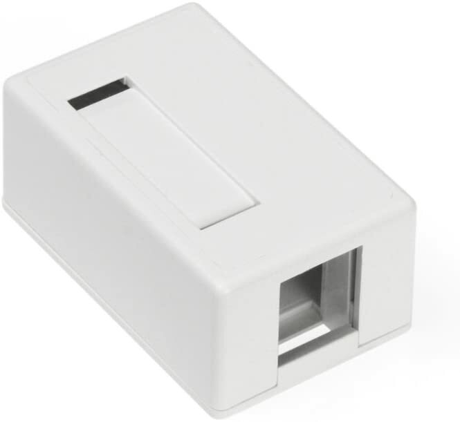 5 Pack - 41089-1WP - LEVITON - Plenum - Surface Mount Box - SMB - White - 1Port