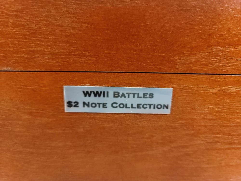 Bradford Authenticated WWII Battles $2 Note Collection - Box Only