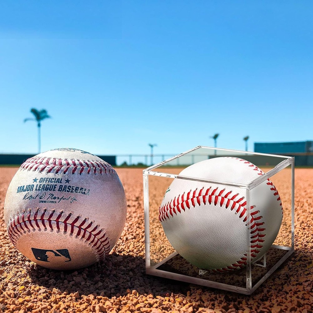 Quality 8 Pack Baseball Display Case - Stackable UV Protection for Collectibles