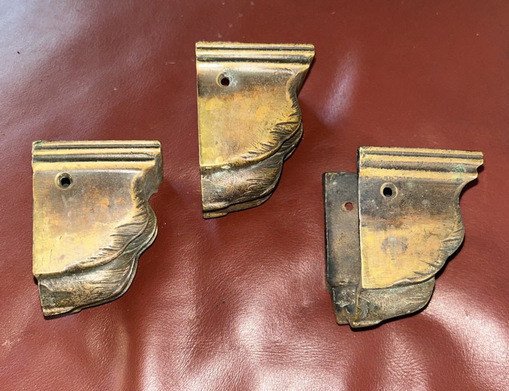 3 Vintage Brass Table Claw Feet