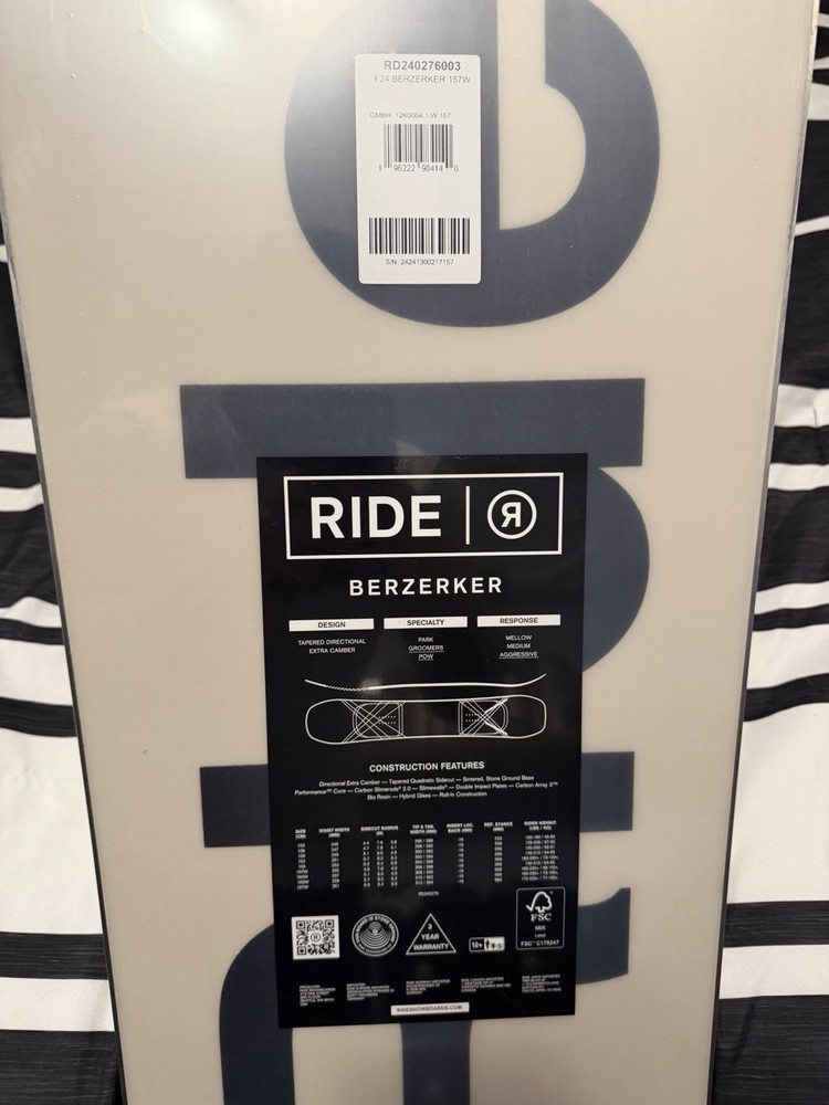 Ride Berzerker 157W Wide All-Mountain
