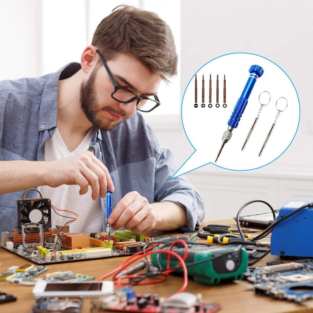Precision Screwdriver Set for Eyeglasses and Electronics - Compact and Durable