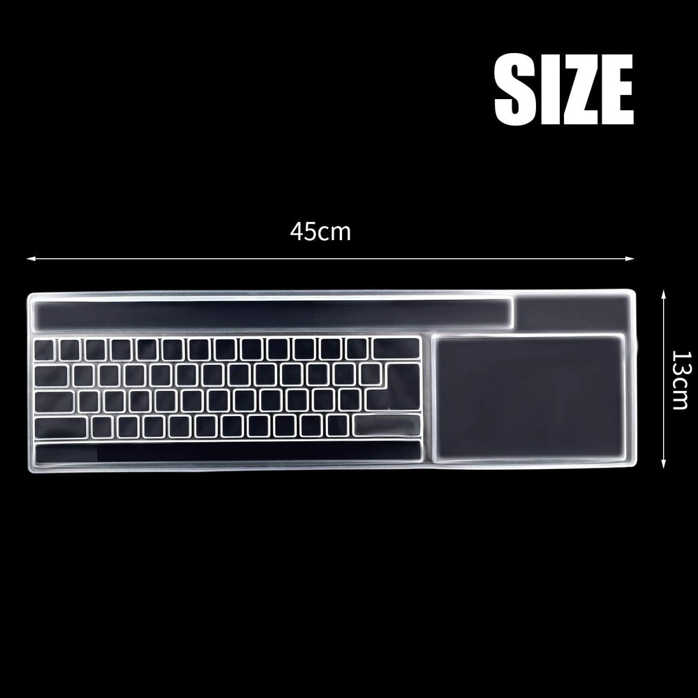 2 Pack Clear Desktop Computer Keyboard Protector Cover for PC 104/107 Keys