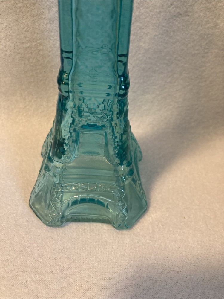 Beautiful Blue Glass Eiffel Tower 9” High