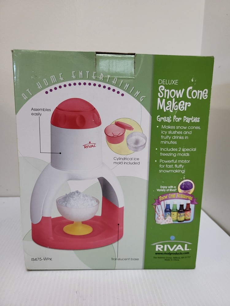Rival Deluxe Snow Cone Maker IS475-WPK - Pink/White