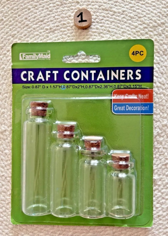 Mini Clear Glass Bottles Containers - Various Sizes