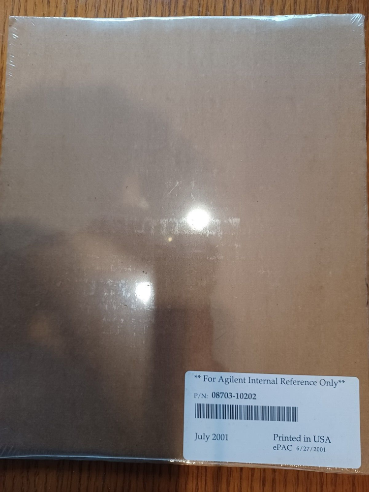 Agilent 8703B Lightwave Component Analyzer Documentation Set 08703-10202 (1) CD