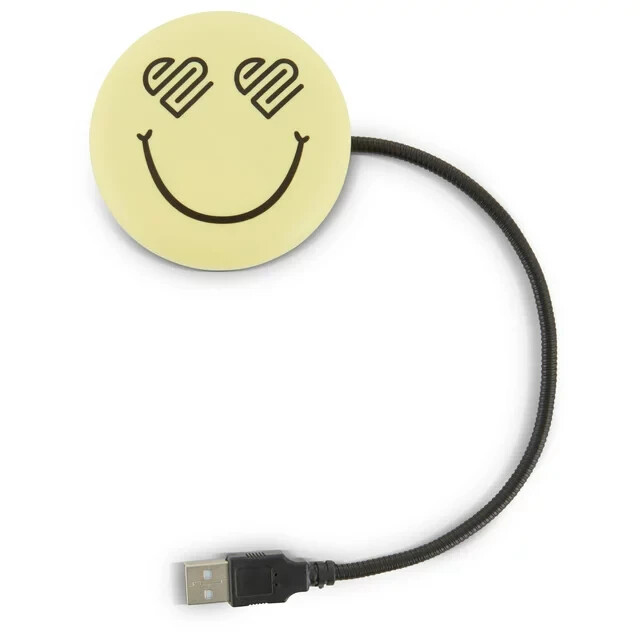 JUSTICE TECH Desktop USB Light Adjustable, Flexible & Bright - SMILEY - NIB