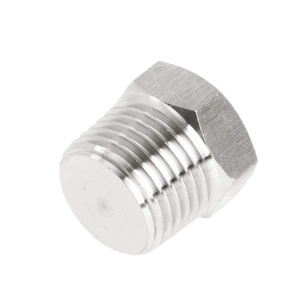 Joywayus 4Pcs Stainless Steel Outer Hex Thread Socket Pipe 3/8"-4PCS, Silver