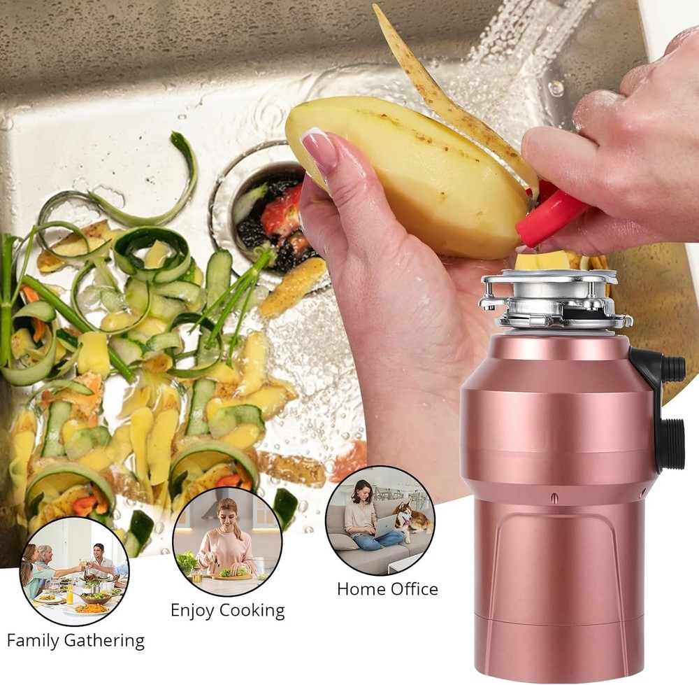 GRAVEE 3/4HP Food Garbage Disposals Continuous Feed Food Waste Disposer 560W