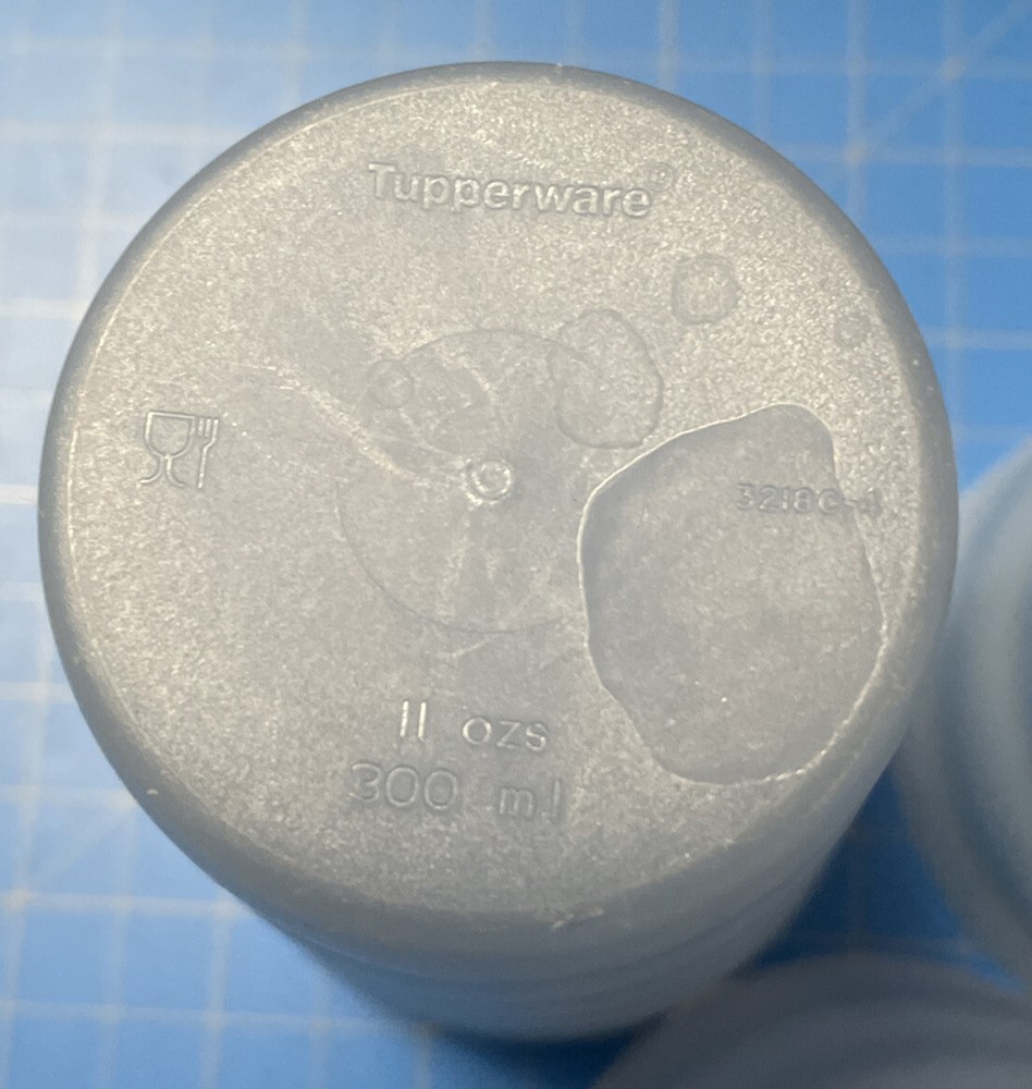 Tupperware Impressions 11oz Blue 3 Cups
