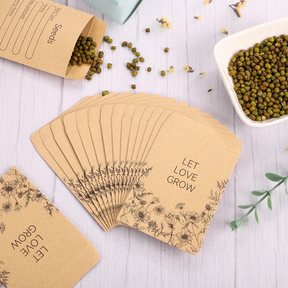 300 Small Preprinted Seed Envelopes for Flowers & Vegetables