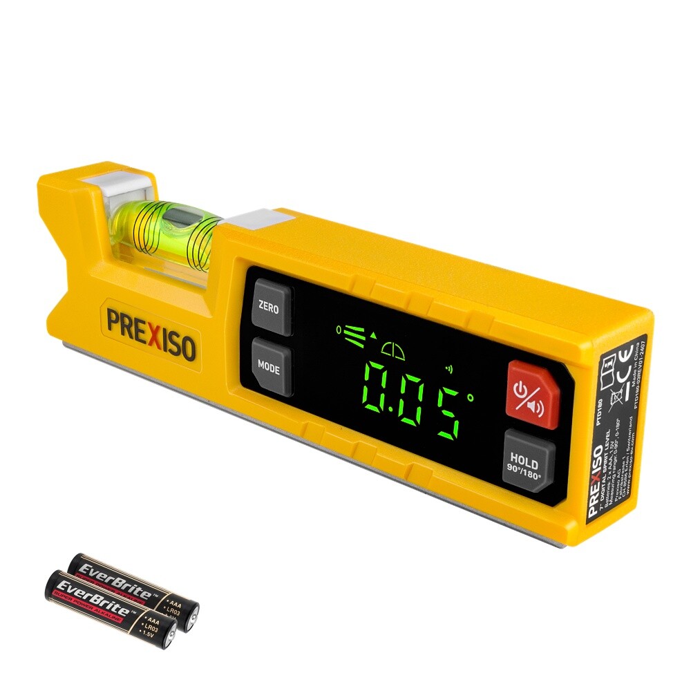 PREXISO 7 inch Digital Level Digital Protractor Angle Finder 0-90°& 0-180° Range
