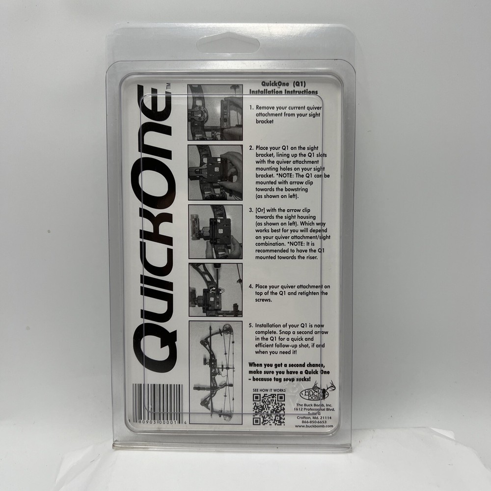 Buck Bomb QuickOne Second Arrow Holder (1 Arrow) M3875