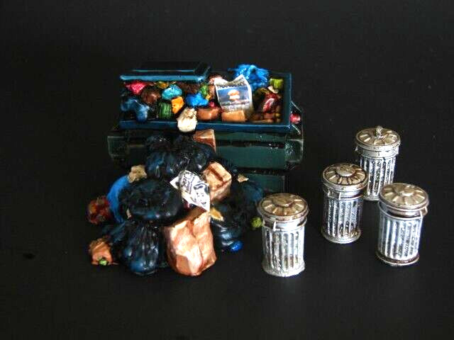 Painted Modern Trash Set Zombie Apocalyptic Fallout Scatter Terrain