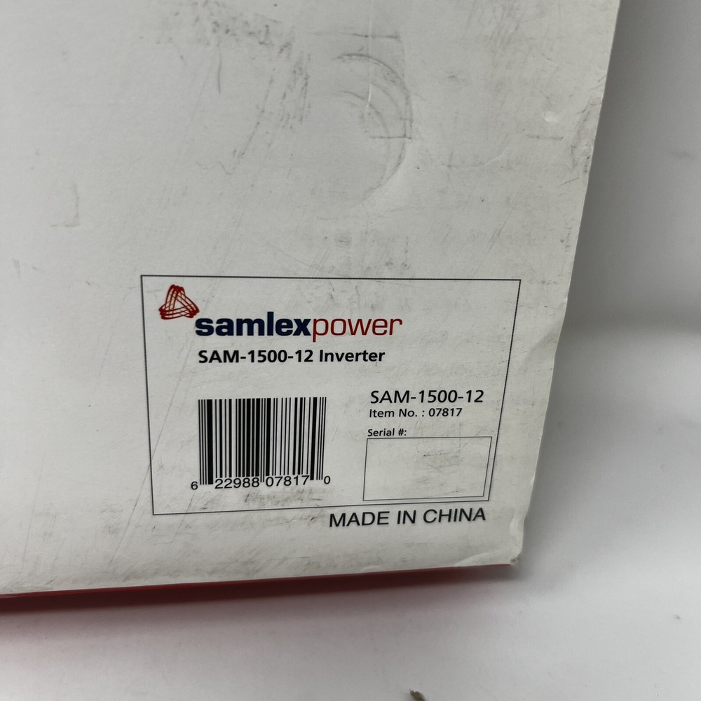 Samlex Power SAM-1500-12 Inverter 1500 Watt NEW