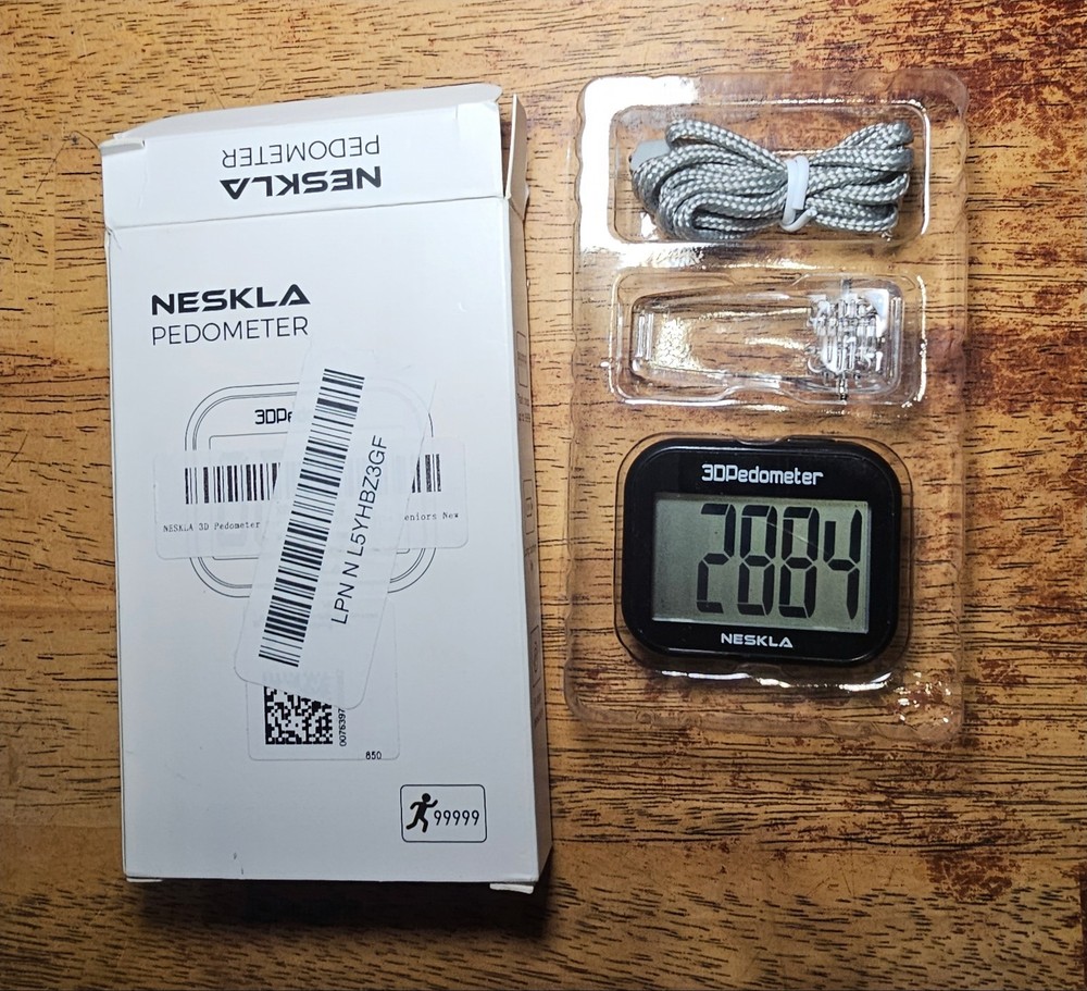 NESKLA Pedometer for Walking - Simple Step Counter for Walking