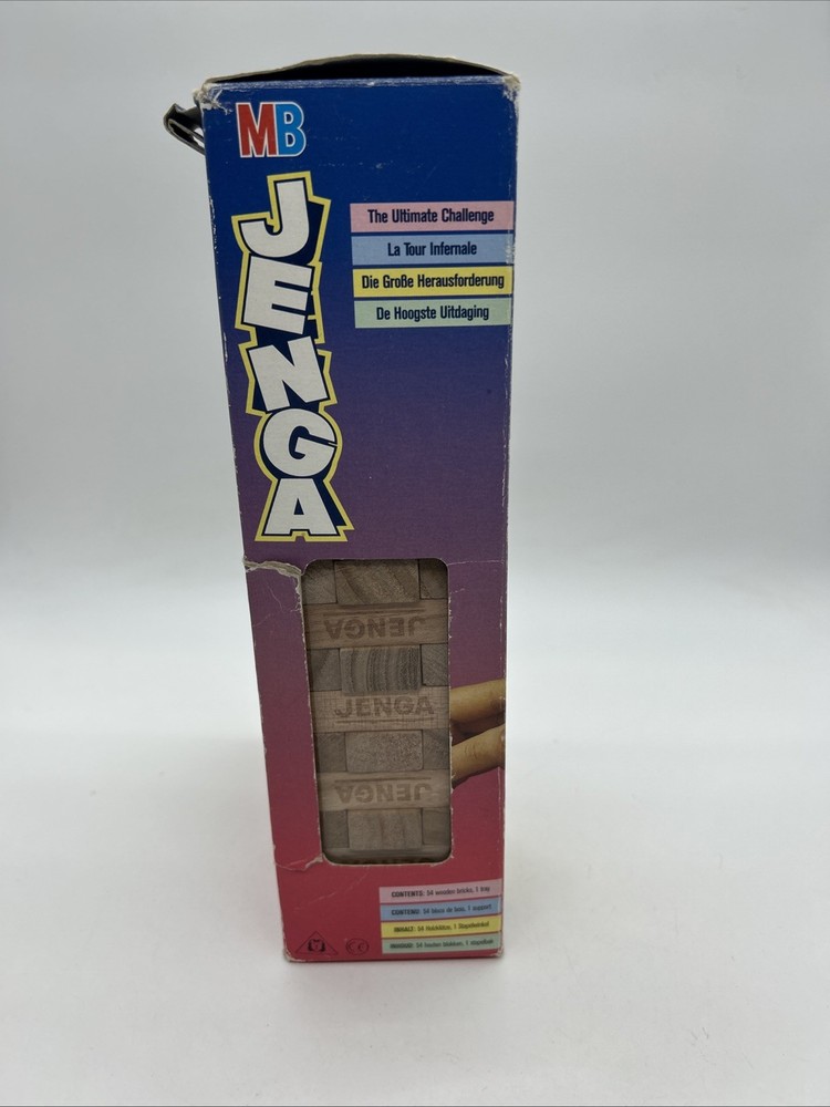 Vintage 1988 Original Jenga Game Retro Complete
