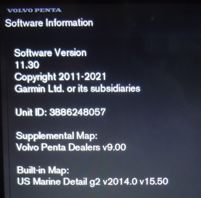 GARMIN VOLVO PENTA GLASS GPSMAP 8212 GPS CHARTPLOTTER FISHFINDER DISPLAY UNIT