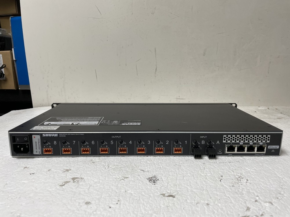 Shure MXWANI8 Microflex Wireless Audio Network Interface w/ Rack Ears