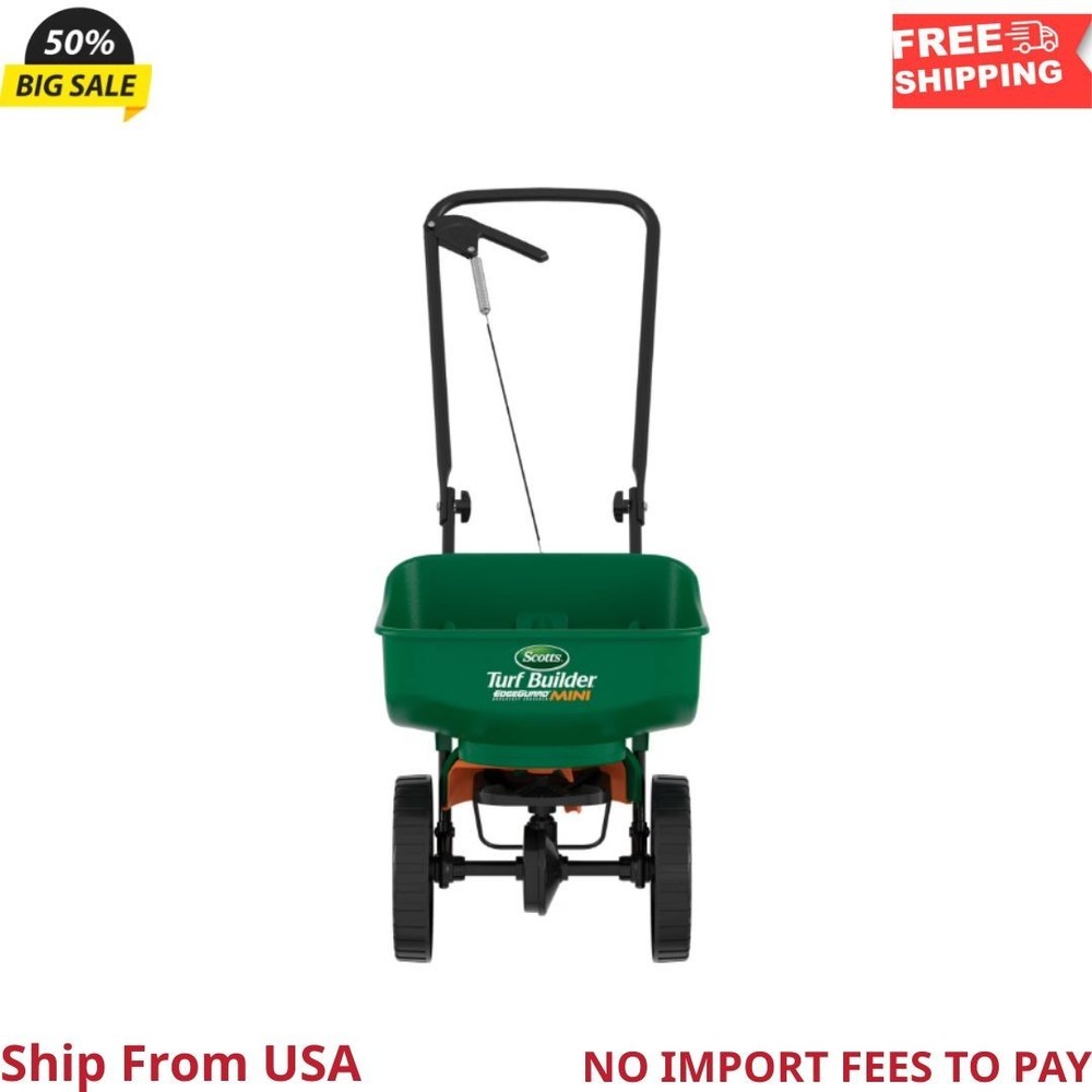 Turf Builder Edgeguard Mini Broadcast Spreader for Seed,Fertilizer,Salt,Ice Melt
