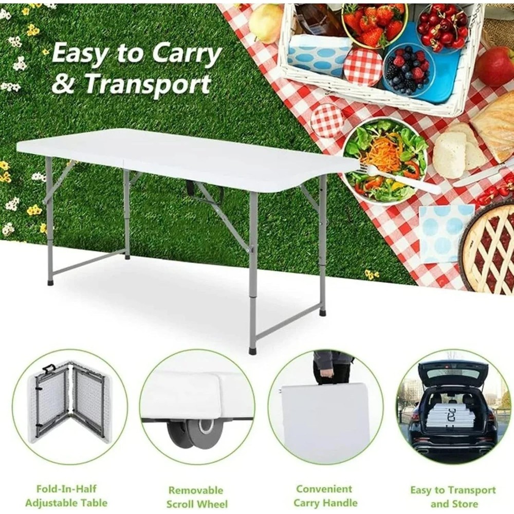 120CZ Folding Table Portable Small Table Semi Practical Table Small Indoor an...
