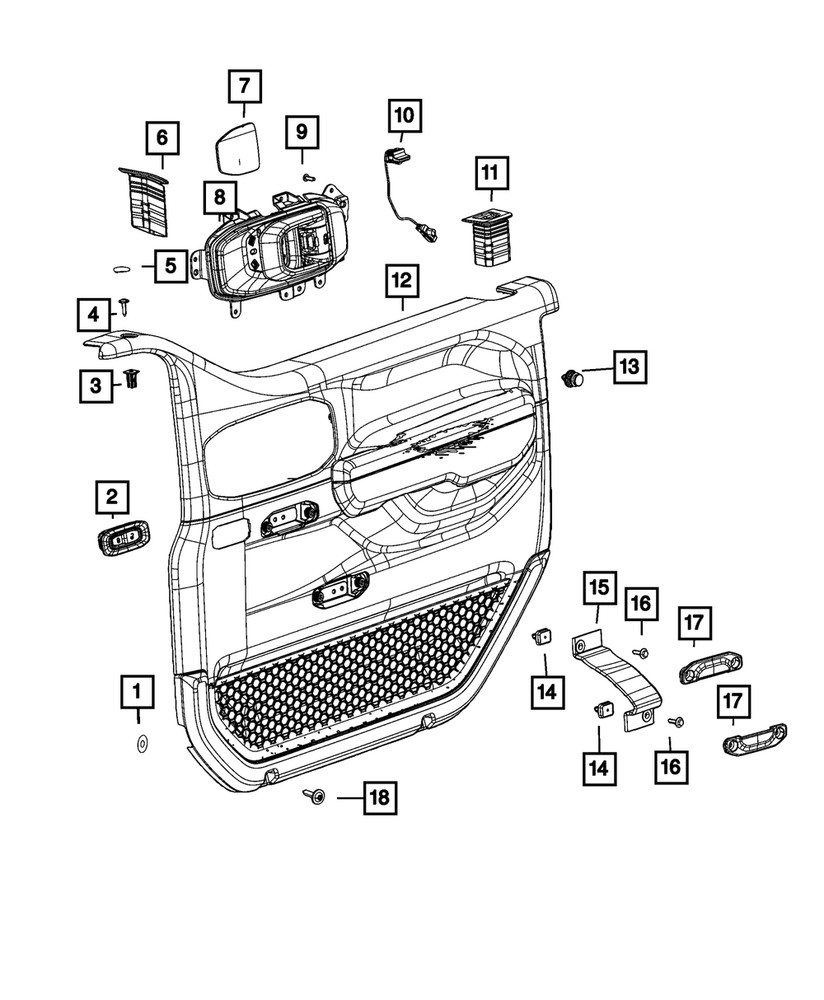 Genuine Mopar Handle Screw Cover 68518524AB