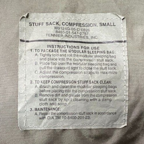 US Military Foliage Compression Stuff Sack Small