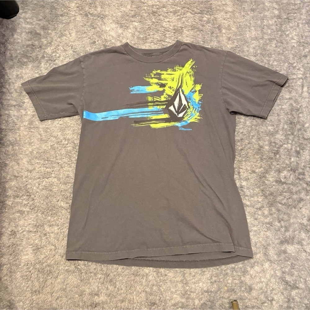 Volcom Basic Tee Gray Short Sleeve Skateboarding Shirt Size L