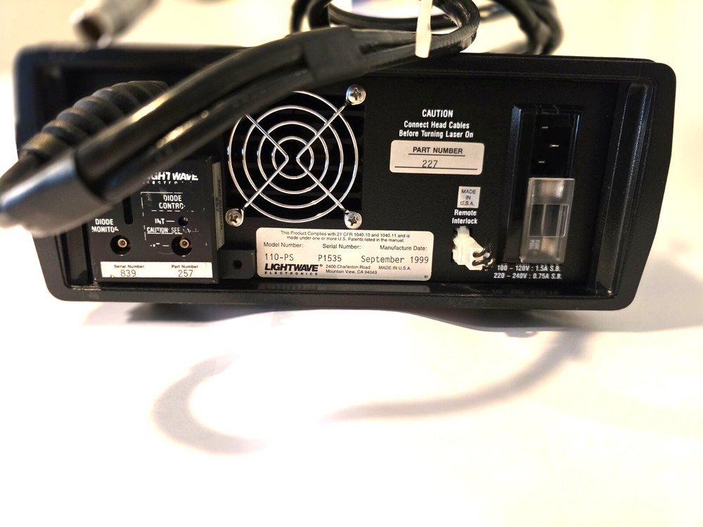 Lightwave Electronics Series 110 Model 110-PS Diode Pumped Q-Switched Laser Powe