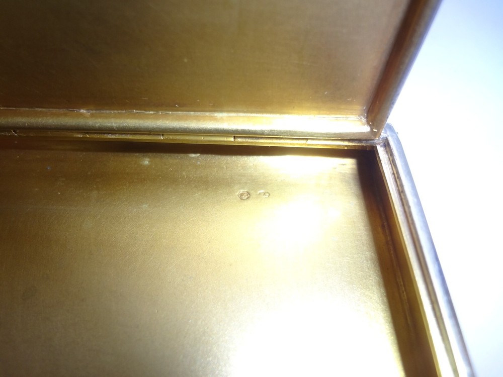 c.1900 Vienna Austria 900 Silver Engine Turned Pattern Cigarette Case