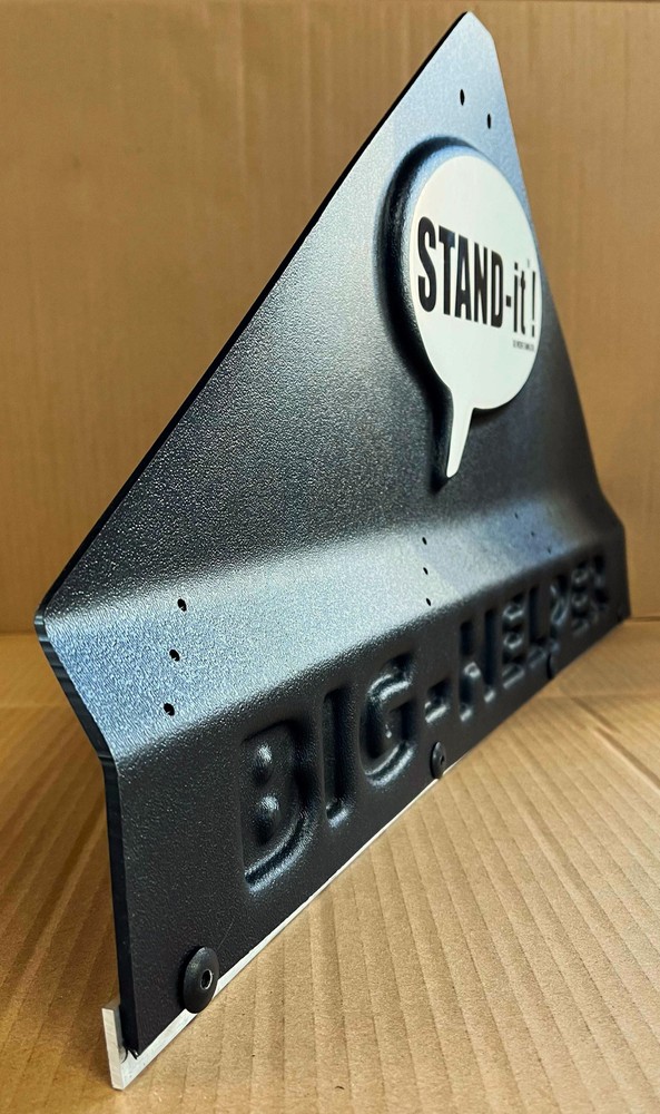 Big-Helper XD Push Broom Handle Brace with Scraper that Stands!