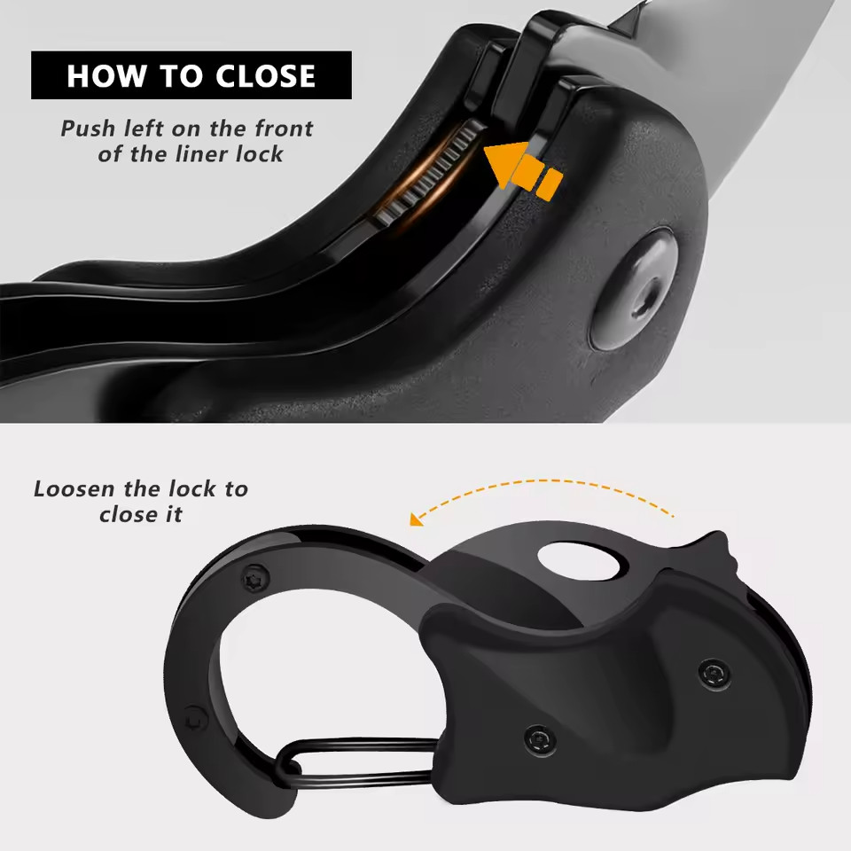 2 pcs Mini Folding Keychain Knife High Hardness Iron EDC Multi Tool Camping Hook