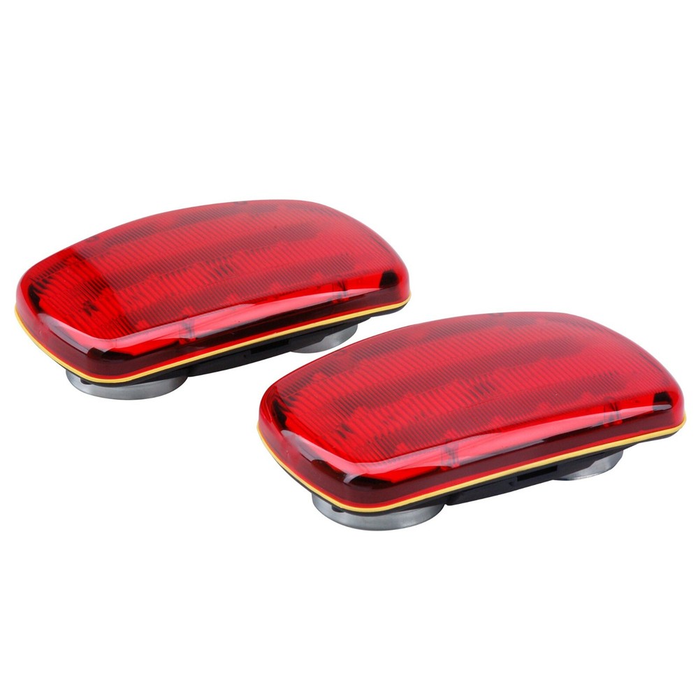 2 Pack Magnetic LED Safety Lights, Red