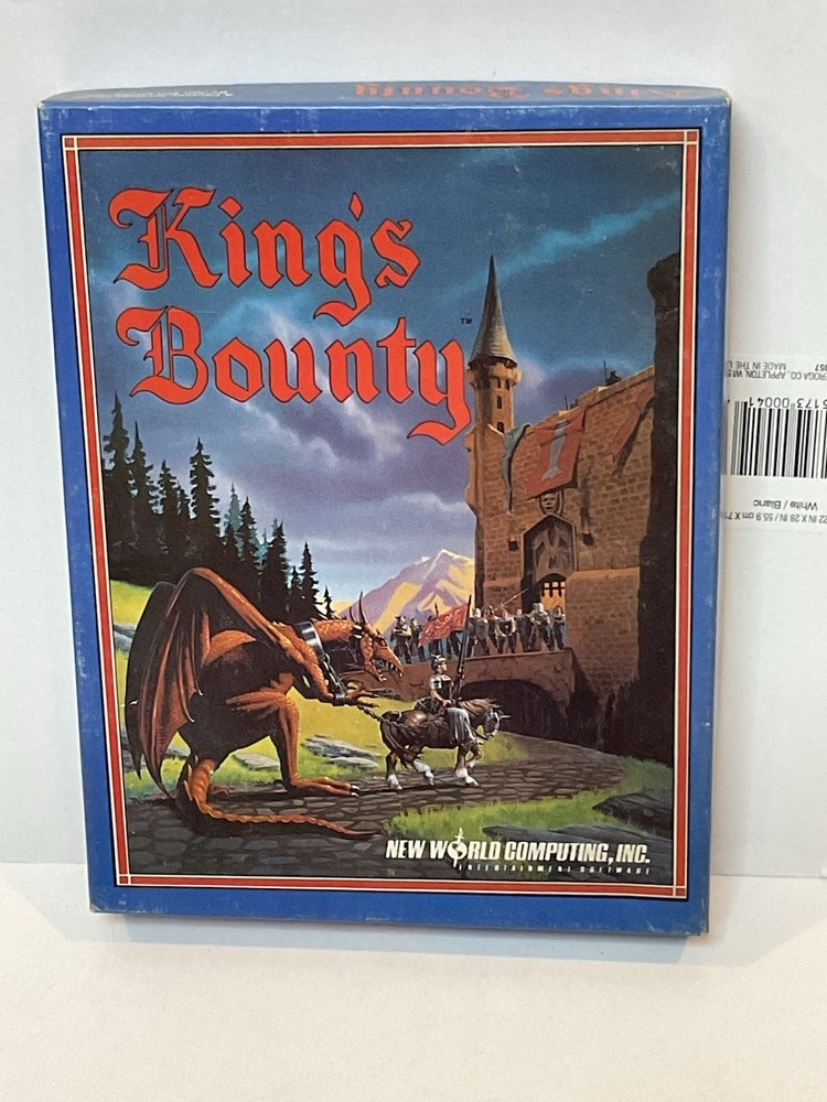 Vintage Big Box Software Kings Bounty New World Computing IBM 3.5"