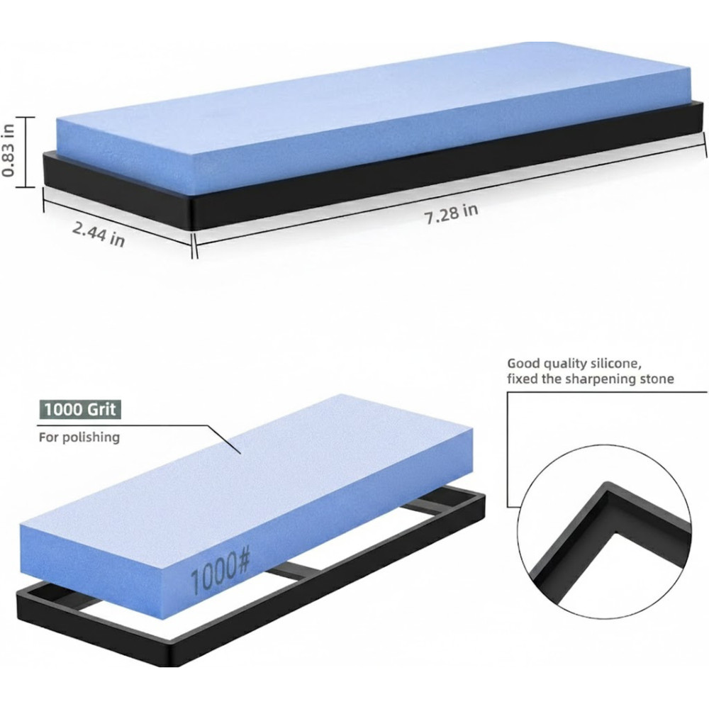 Professional Grit Knife Sharpening Whetstone Large for Versatile Blade