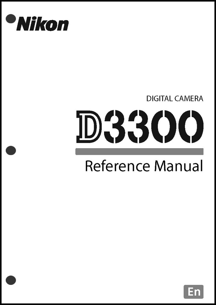 Nikon D3300 Reference Manual Guide Instruction Operator Manual