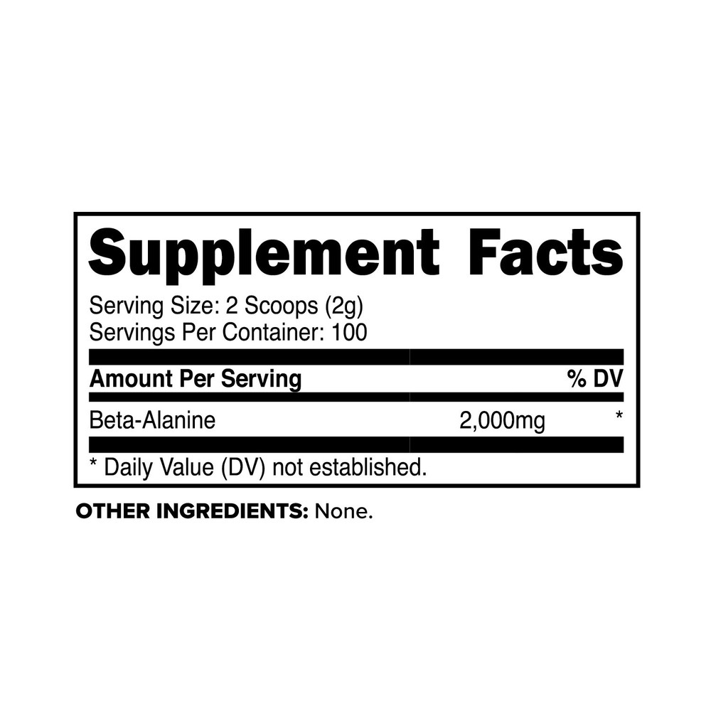 PrimaForce Beta Alanine Powder, Unflavored, 200 Grams