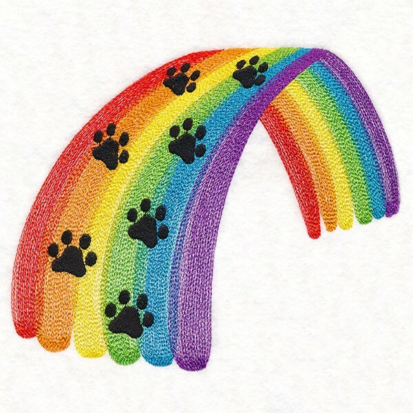 Rainbow Bridge Hand Towel Set Embroidered Personalized