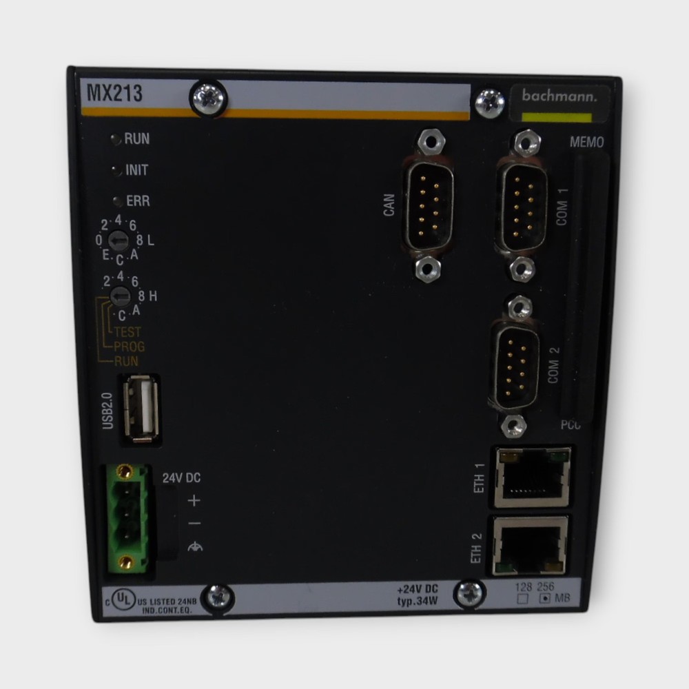 Bachmann MX213 CPU I/O Controller PLC Processor Module 00031491-00 *Bare/New*