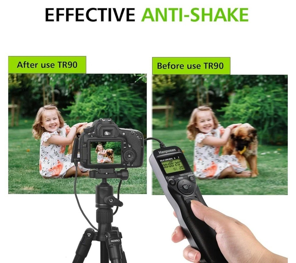 Hanpusen TR-90 Remote Switch With Digital Timer For Camera Shutter Use Open Box