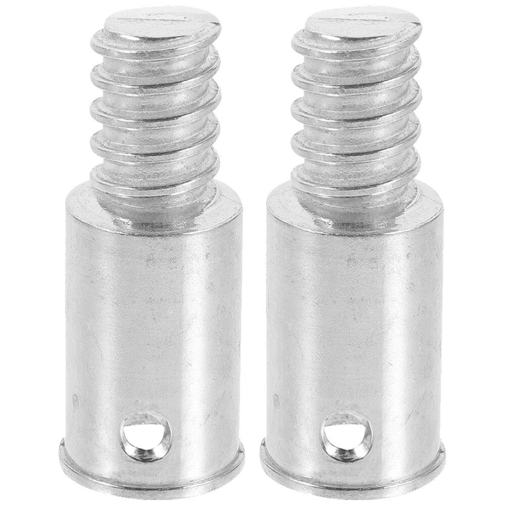 2pcs Broom Extension Pole Adapter Tips Metal Threaded Handle Tips End Adapter