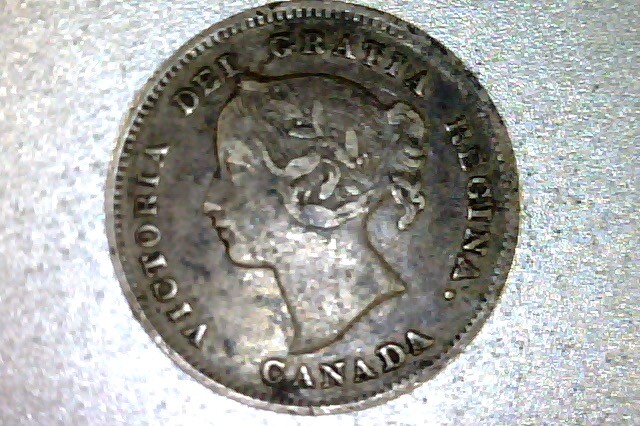 1899 XF, lower mintage,   Canada 5 Cent Silver