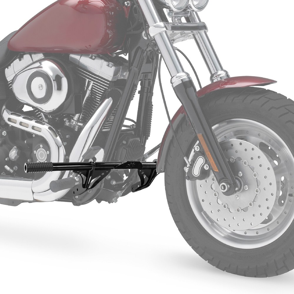 Front Black Crash Bar Protector For Harley Davidson Dyna W/ Mid Control 06-17