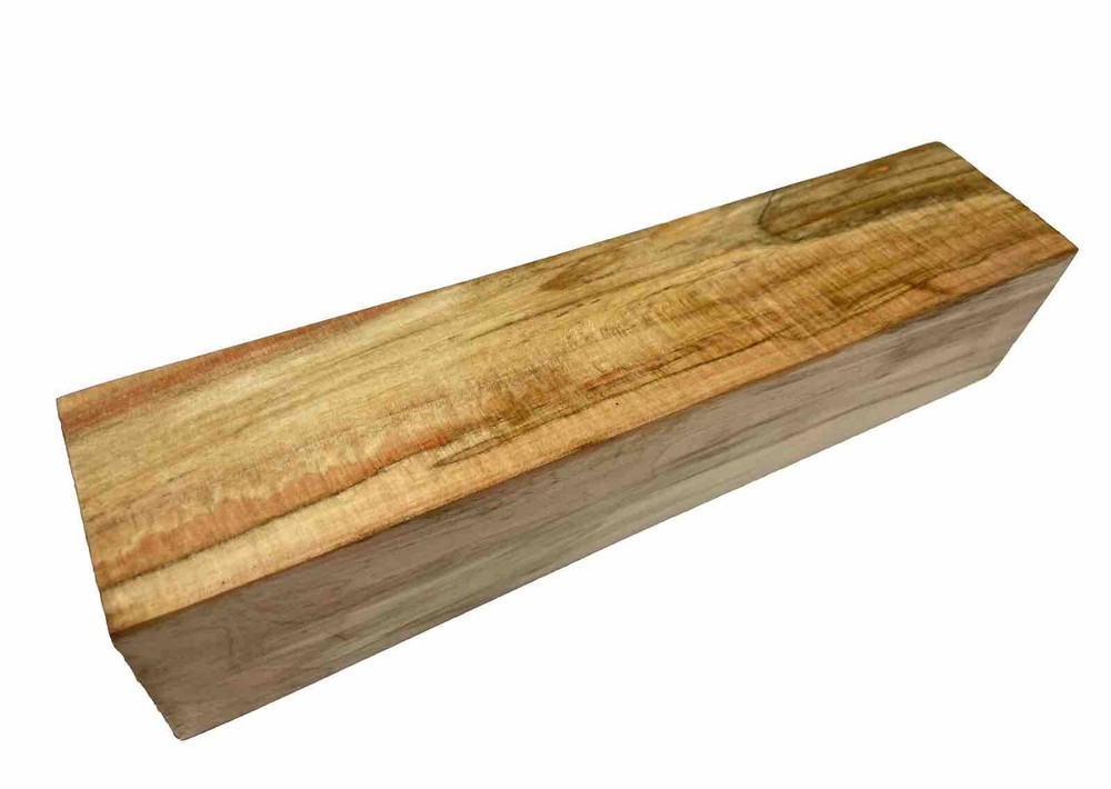 Figured Box Elder Craft blank 2" x 2" x 9-1/4” (c49)  Light Flame