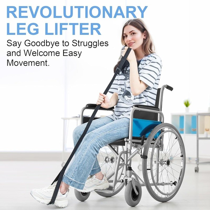 Leg Lifter Strap Hip Surgery Recovery Adjustable Foot Loop Mobility Aid